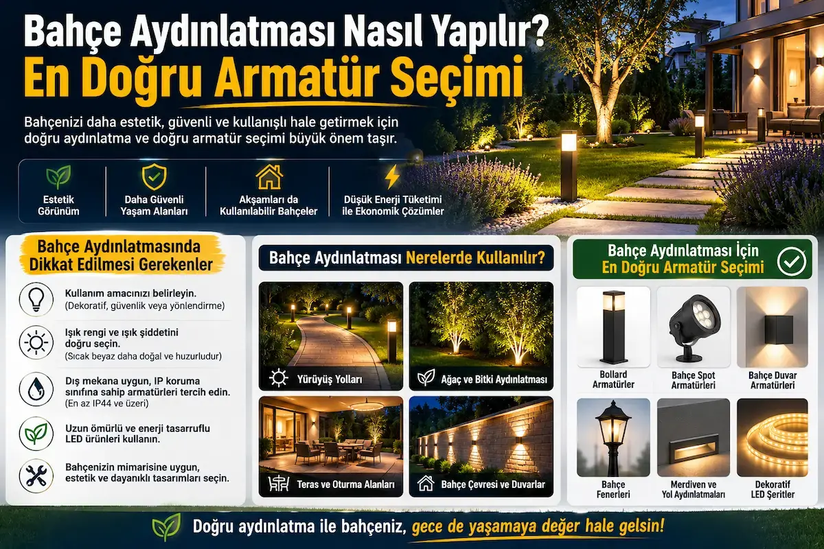 Bahçe Aydınlatması Nasıl Yapılır? En Doğru Armatür Seçimi