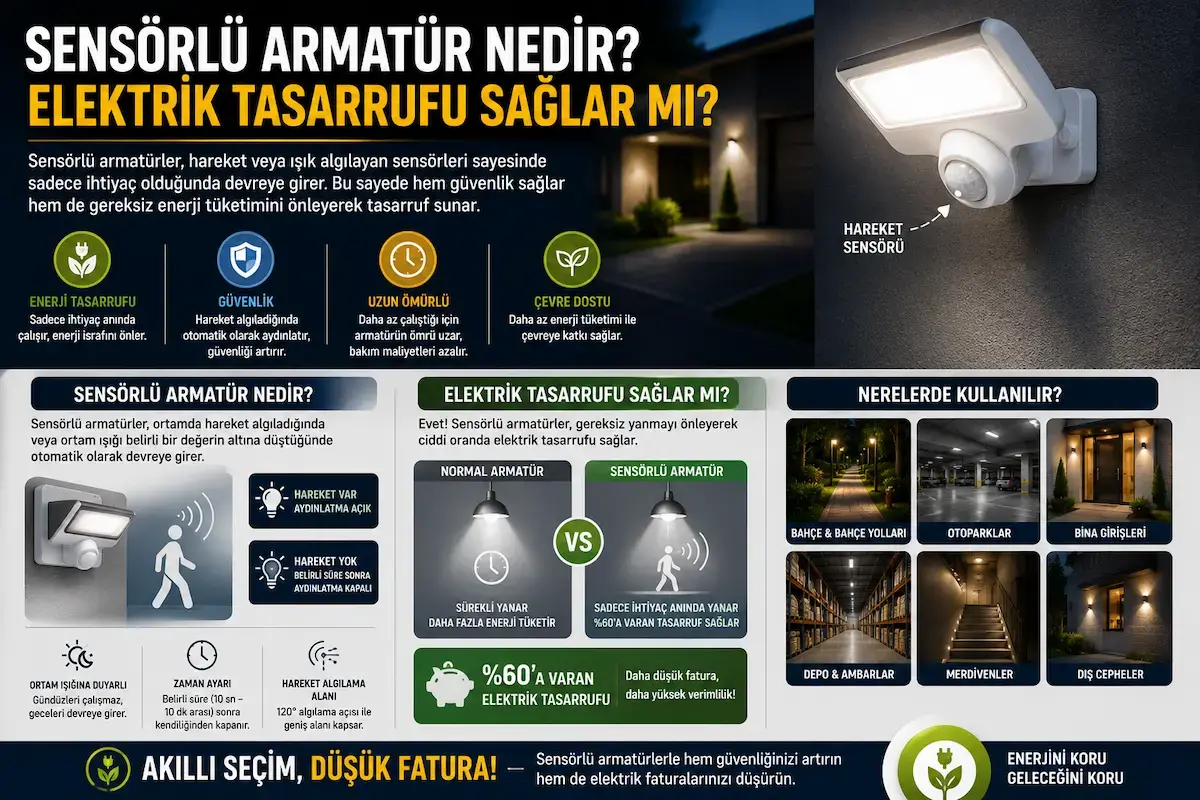 Sensörlü Armatür Nedir? Elektrik Tasarrufu Sağlar mı?