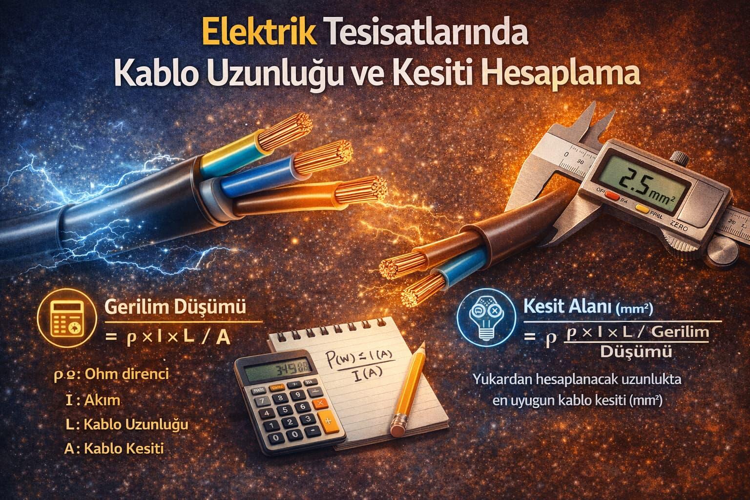 Elektrik Tesisatlarında Kablo Uzunluğu ve Kesiti Hesaplama