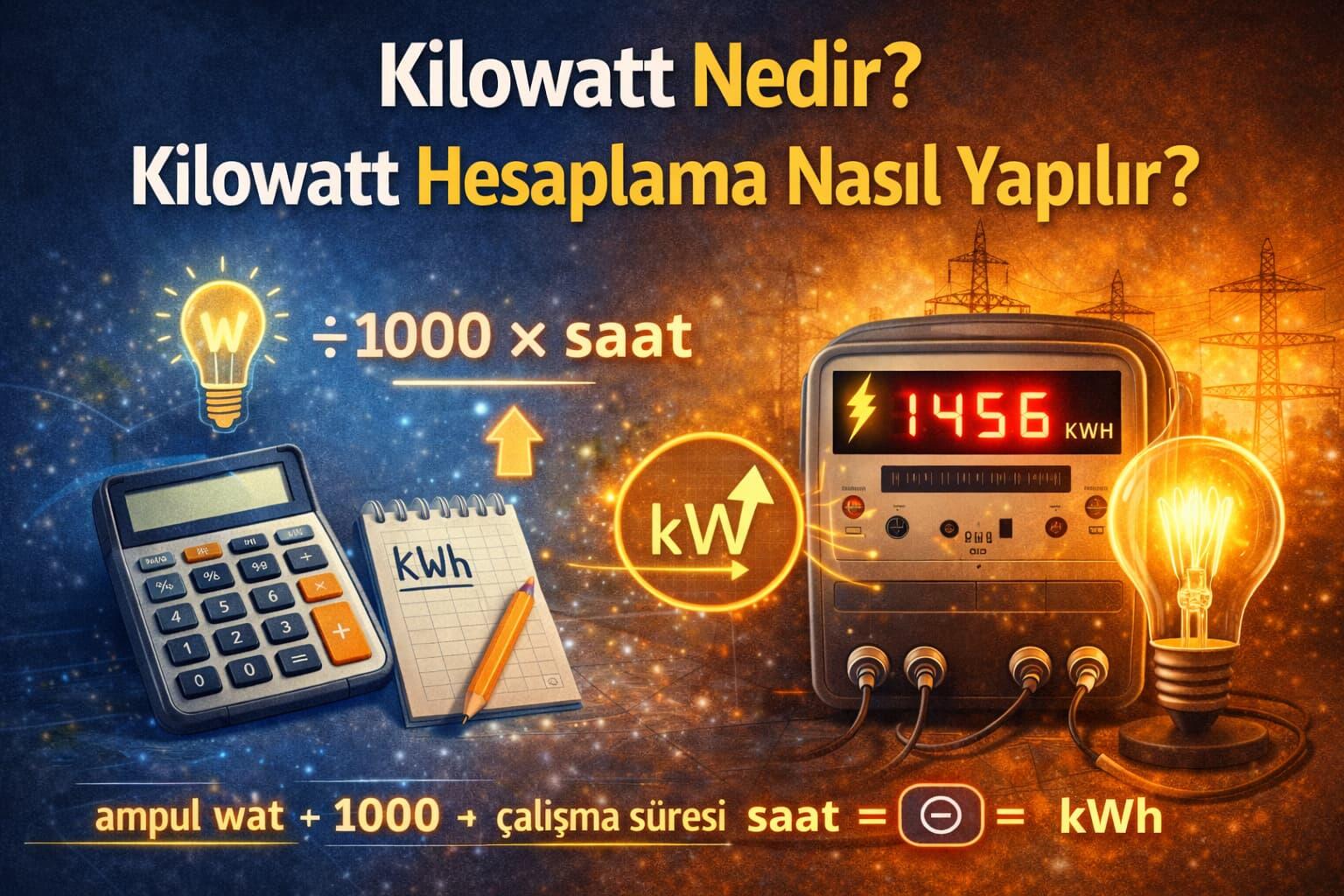 Kilowatt Nedir? Kilowatt Hesaplama Nasıl Yapılır?