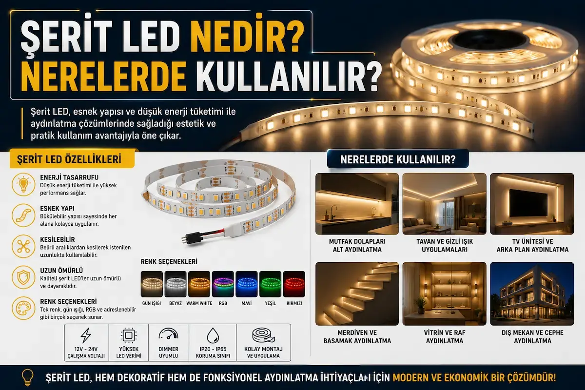 Şerit LED Nedir? Nerelerde Kullanılır?