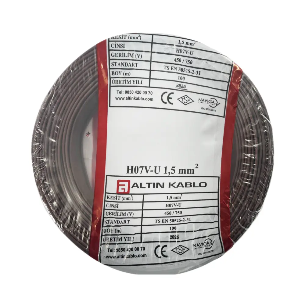  Altın 1,5 Mm Nya Kablo-100m (kahve)