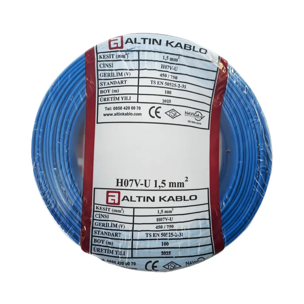  Altın 1,5 Mm Nya Kablo-100m (mavi)