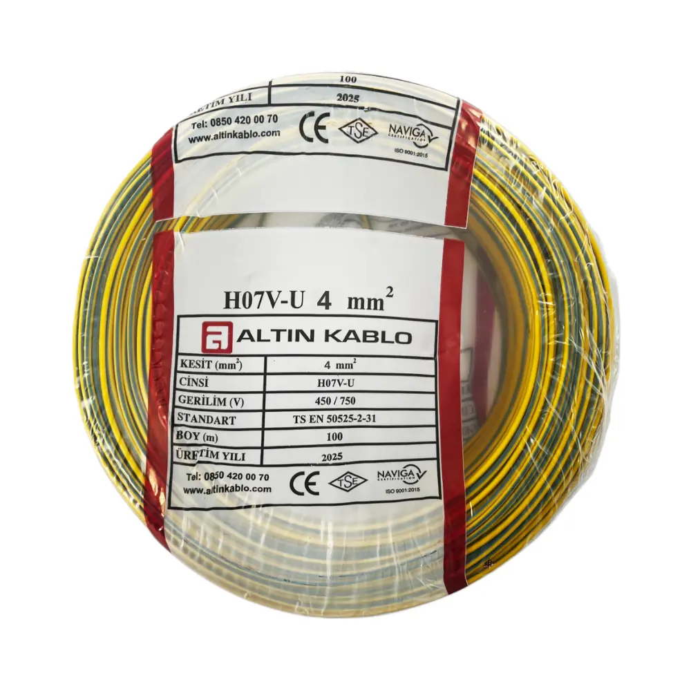  Altın 4 Mm Nya Kablo-100m (sarı/yeşil)