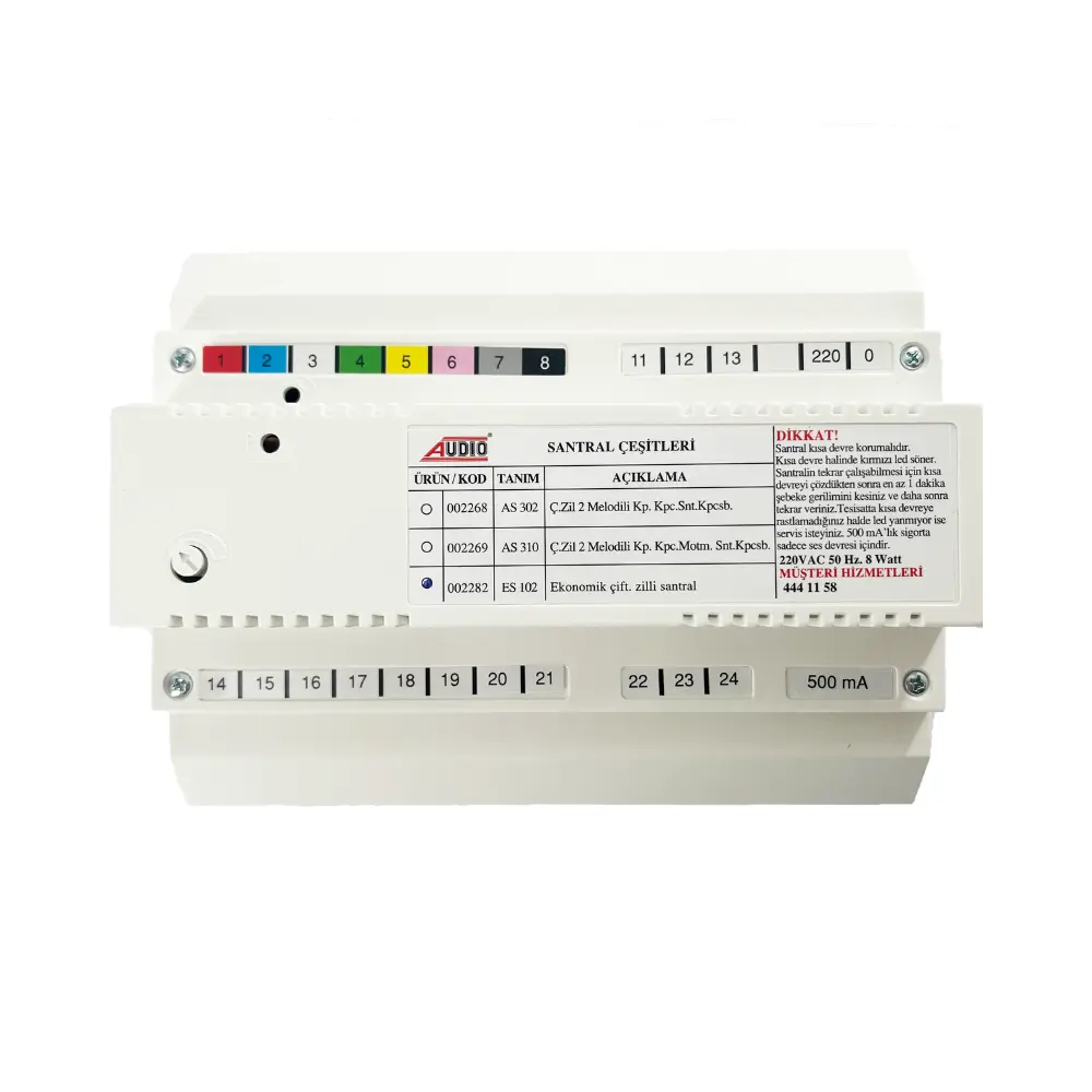  Audio Es102 Kapıcısız Çift Zilli Santral (4+nd) 002282