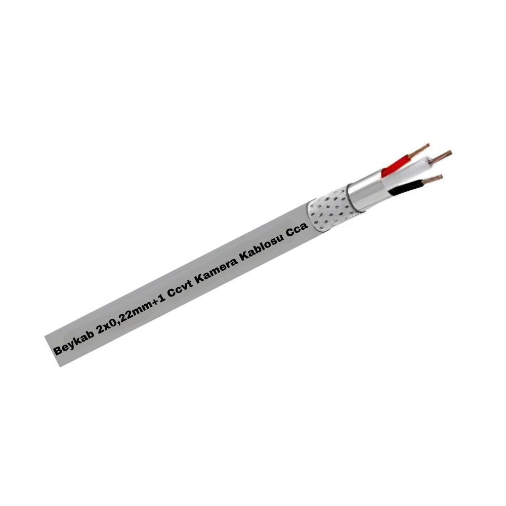  Beykab 2x0,22mm+1 Cctv Kamera Kablosu Cca-1m