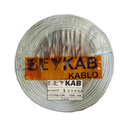 Beykab1x2x0,50 mm 1 Çift Telefon Kablosu Cca-100m