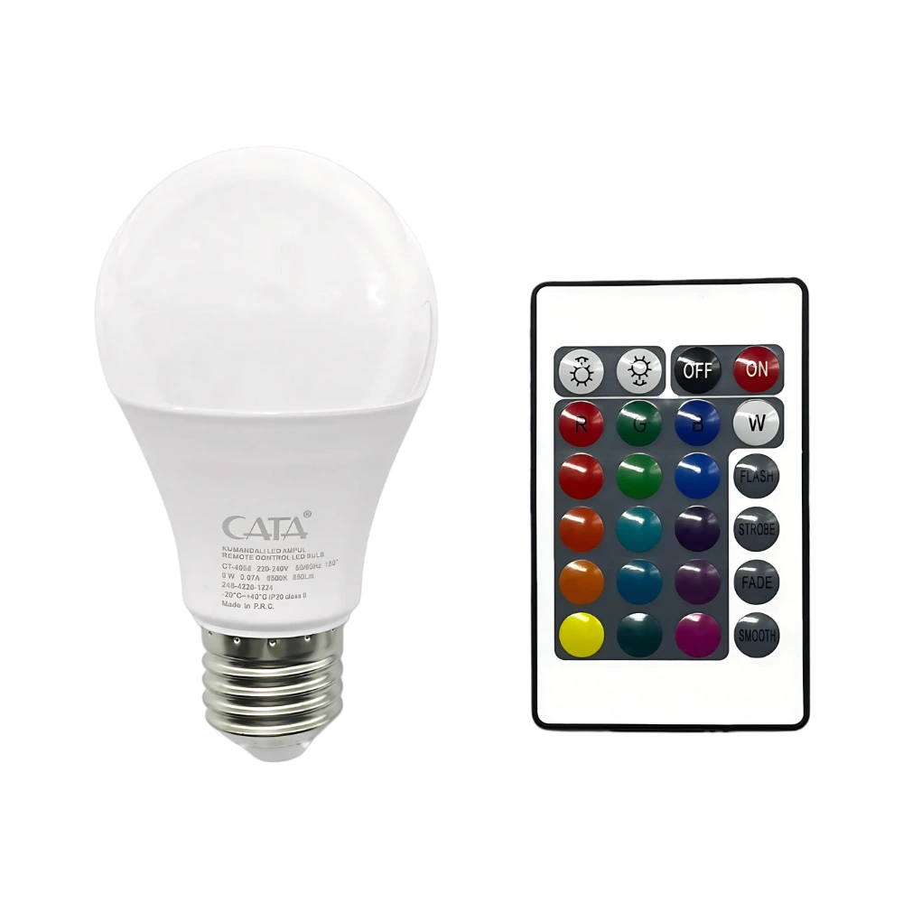  Cata 9w Rgb Kumandalı Led Ampul E27 Duylu Ct-4058