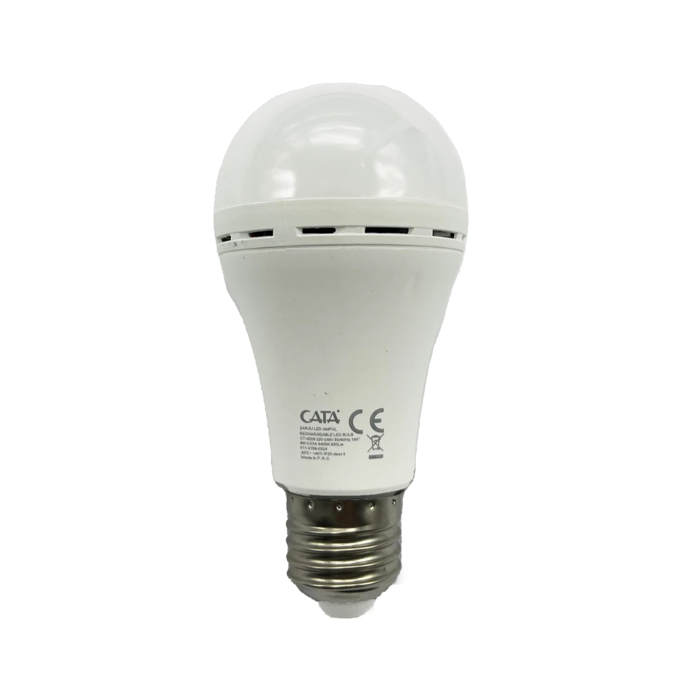  Cata 9w Şarjlı Led Ampul Beyaz Ct-4229b