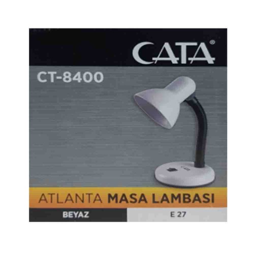 Cata Atlanta Metal Masa Lambası Beyaz CT-8400
