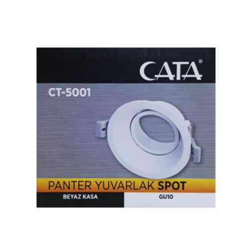 Cata Panter Yuvarlak Spot Beyaz Kasa CT-5001 - Thumbnail