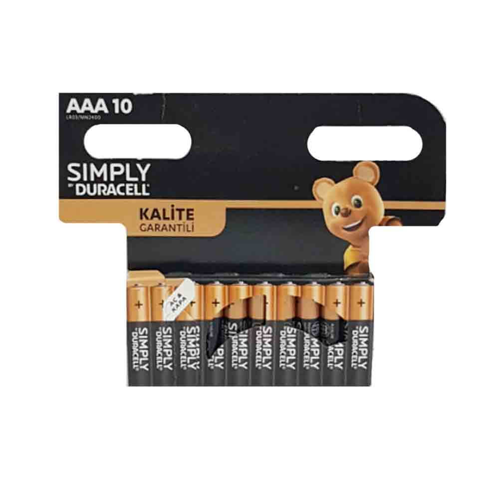  Duracell 1,5v Aaa İnce Pil Alkalin (10