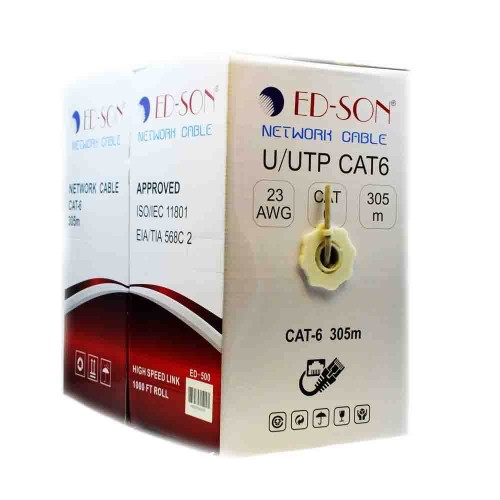 Edson CAT6 U-Utp Ethernet 23 Awg İnternet Kablosu Cca (305m)