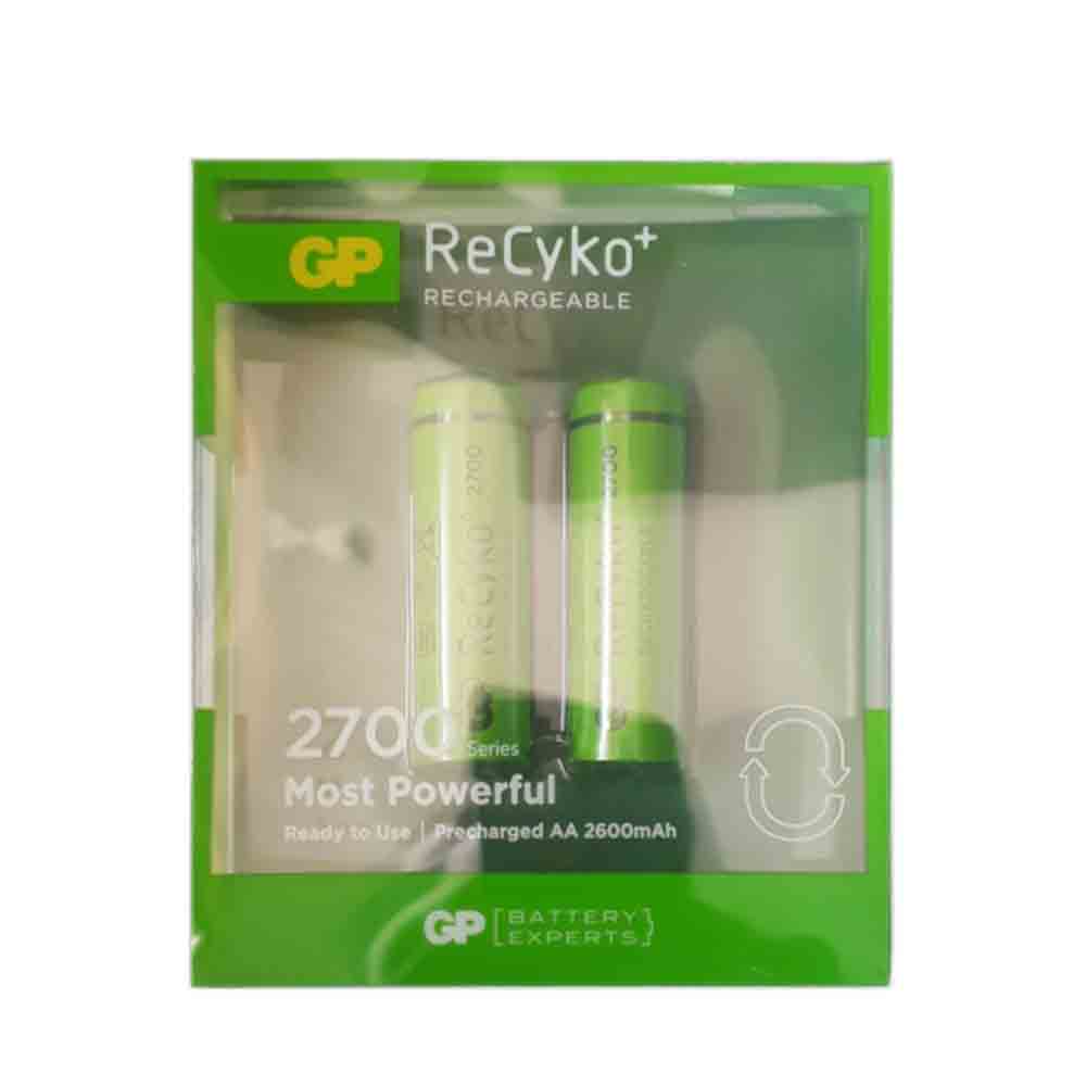Gp Recyko 2700 mAh Şarjlı AAA İnce Pil (2'li Paket) | Elektrikçiden