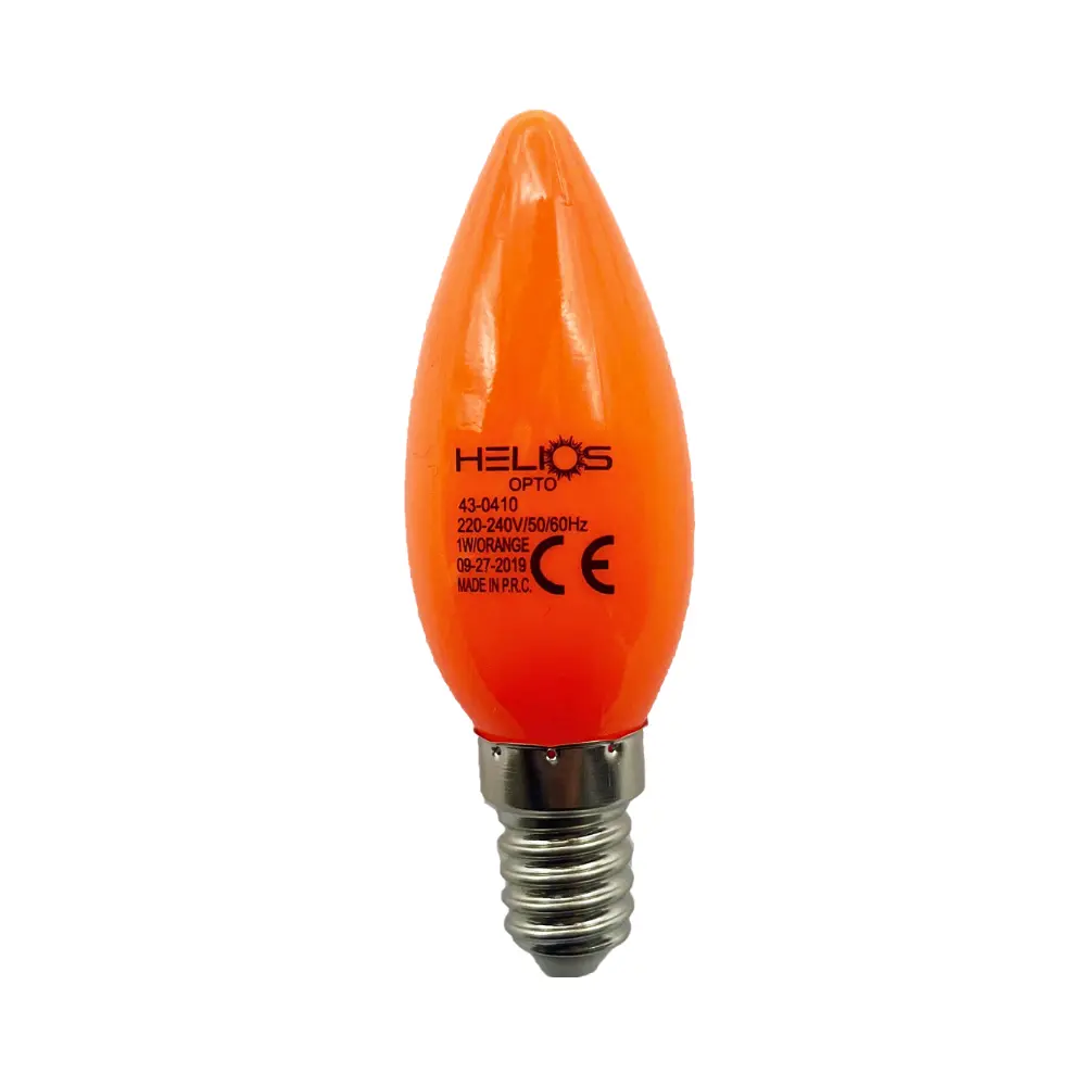  Helios 1w E14 Duylu Led Ampul (turuncu)