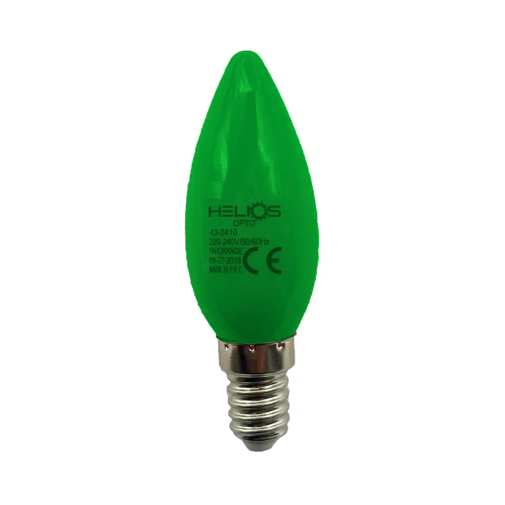  Helios 1w E14 Duylu Led Ampul (yeşil)
