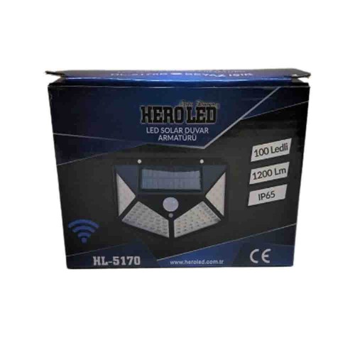 Hero 10w Solar Sensörlü Led Bahçe Aplik HL-5170