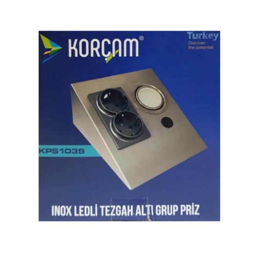 Miraç İnox Tezgah Altı 2'li Priz ve Spot Armatür