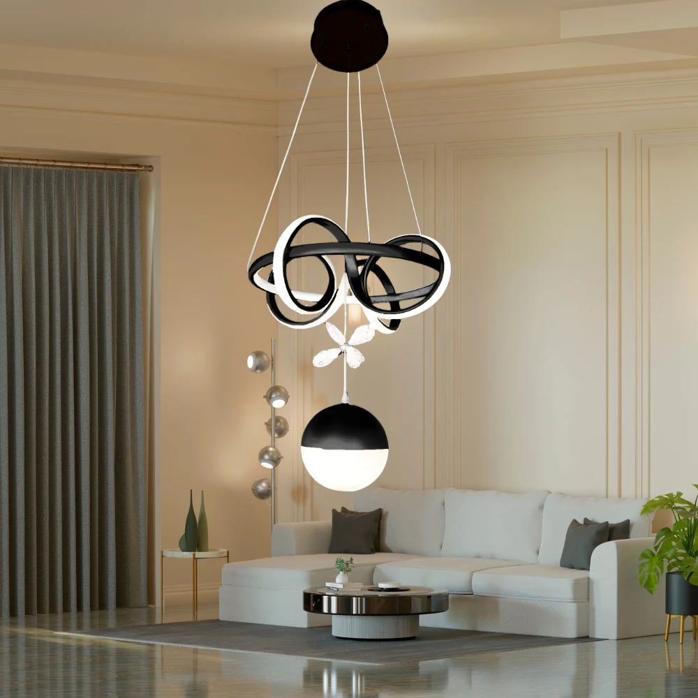  Ledli Avize Mini Yörünge Pw (siyah) El-49spw