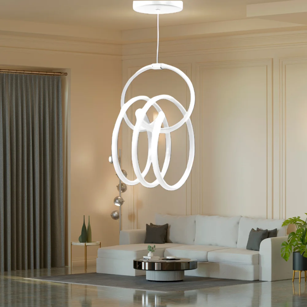 Ledli Avize Labirent (beyaz) El-05b
