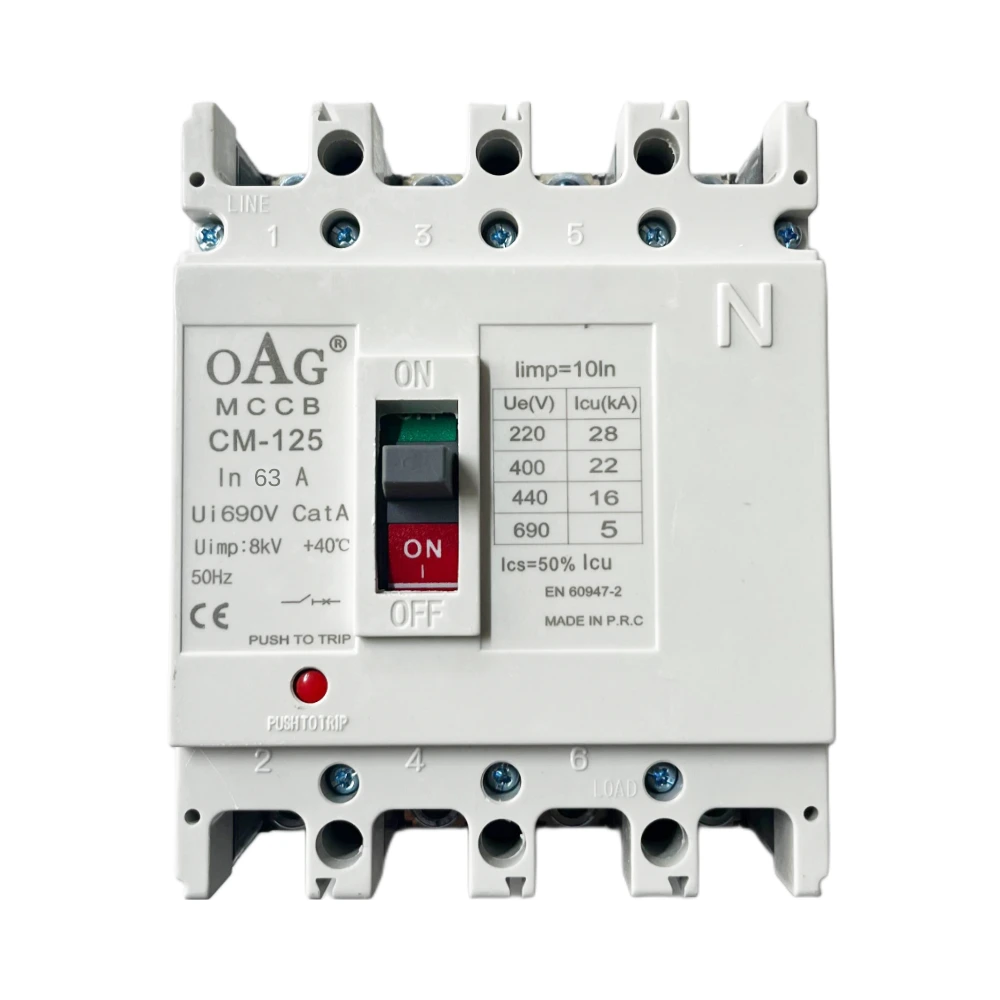Oag 4x63a 22ka Sabit Tip Kompakt Şalter Tse