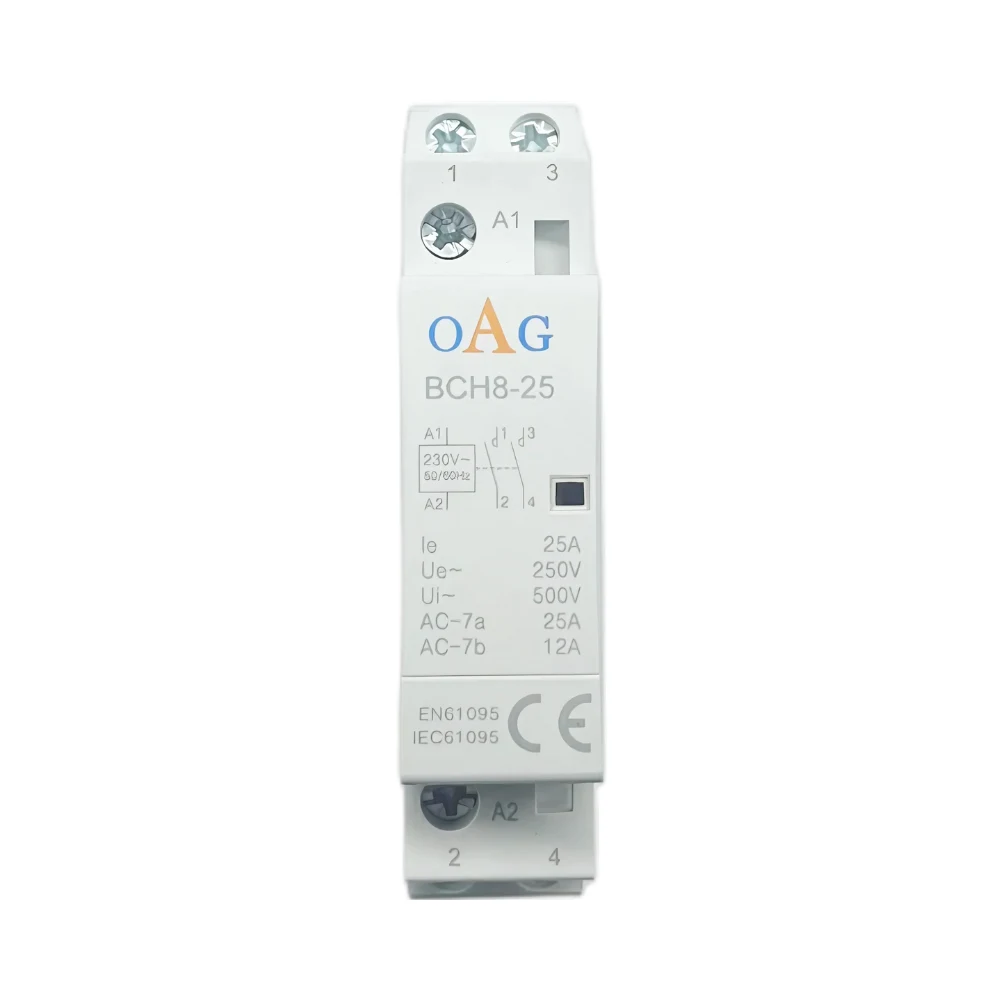  Oag Bch8 25a Monofaze Aydınlatma Kontaktörü