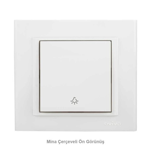 Ovivo Grano/Mina Light Mekanizma Beyaz (Çerçeve Hariç)