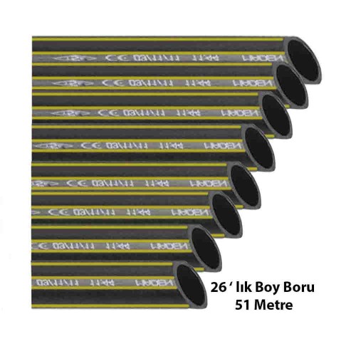 Özçelik 26'lık Plastik Boy Boru-51m