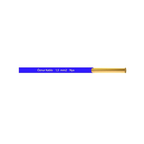 Öznur 1,5 mm NYA Kablo-1m (Mavi)