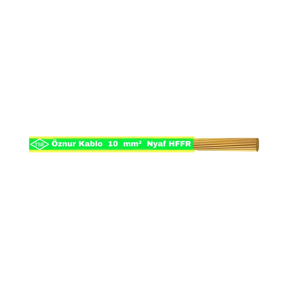  Öznur 1x10 Mm Nyaf Kablo Halogen Free-1m (sarı/yeşil)
