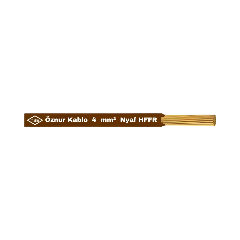  Öznur 1x4 Mm Nyaf Kablo Halogen Free-1m (kahve)