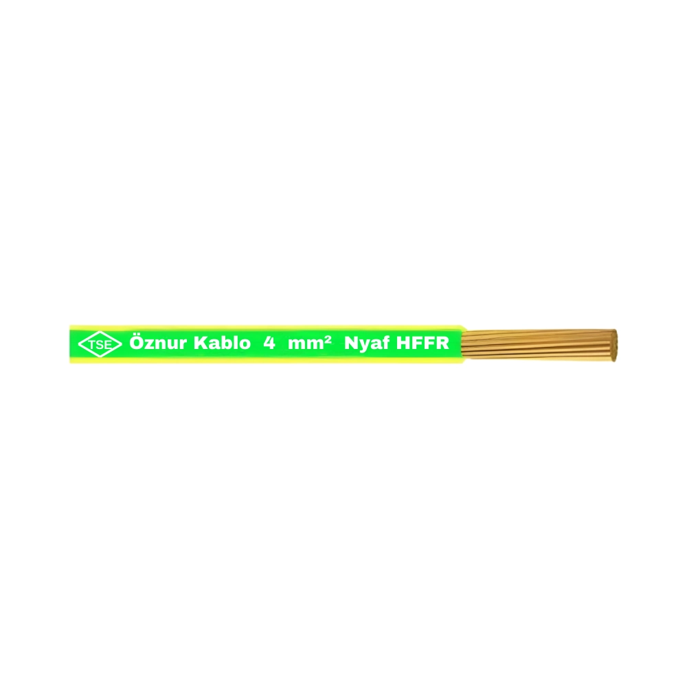  Öznur 1x4 Mm Nyaf Kablo Halogen Free-1m (sarı/yeşil)