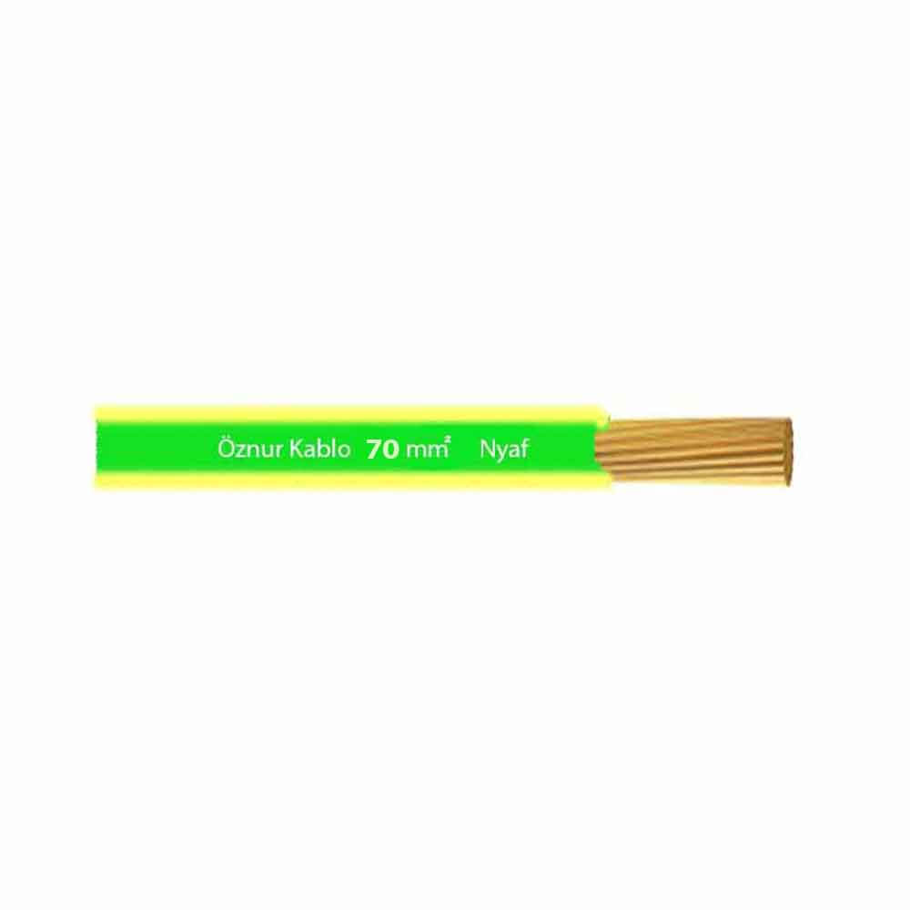  Öznur 1x70 Mm Nyaf Kablo Halogen Free-1m (sarı/yeşil)