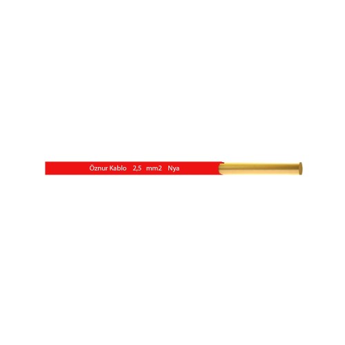 Öznur 2,5 mm NYA Kablo-1m (Kırmızı)