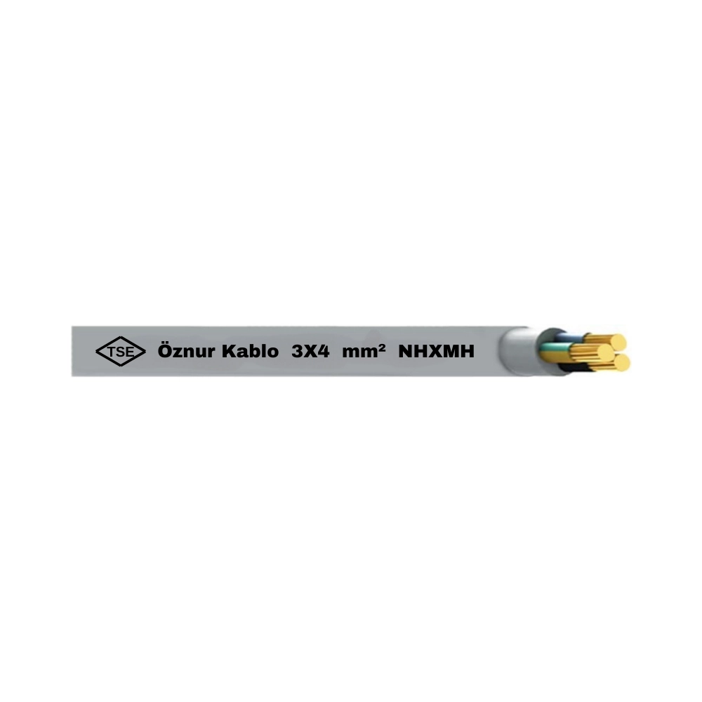  Öznur 3x4 Mm Nhxmh (antigron) Kablo-1m