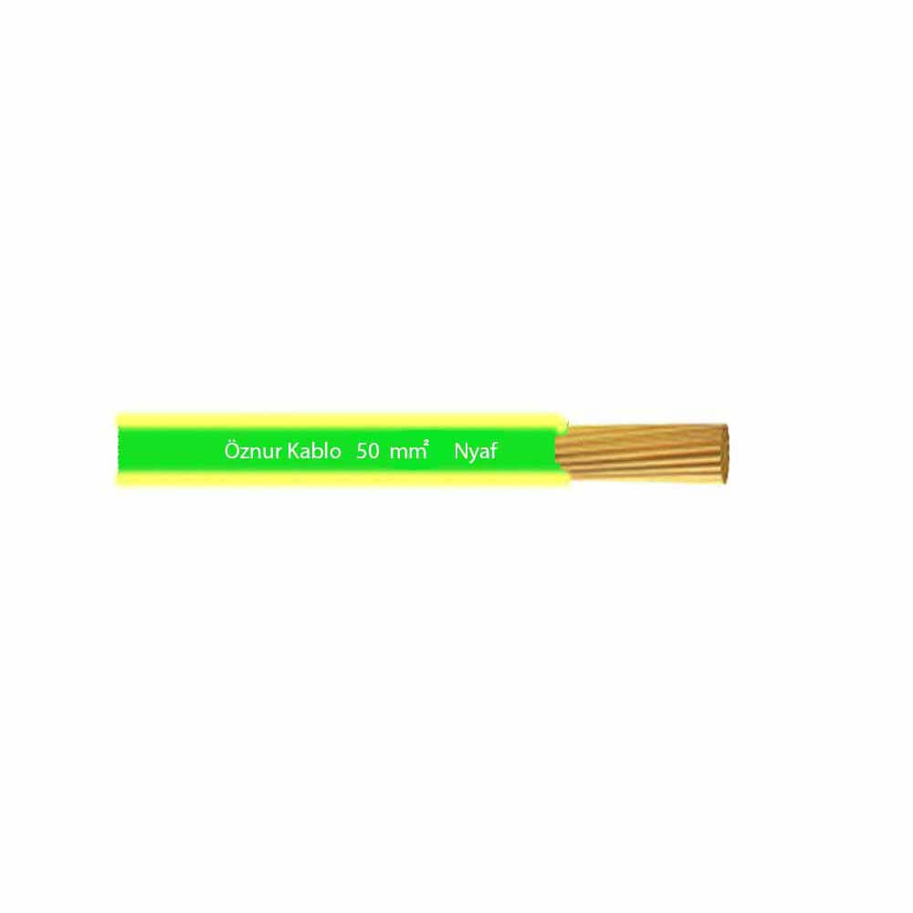  Öznur1x50 Mm Nyaf Kablo Halogen Free-1m (sarı/yeşil)