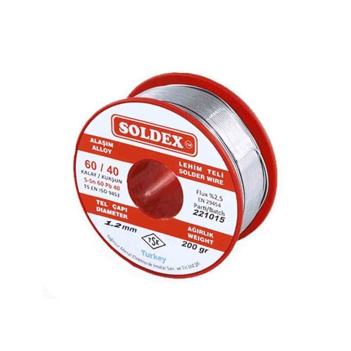 Soldex 200 Gr. Makara Lehim 1,2mm (%60 Sn / %40 Pb)