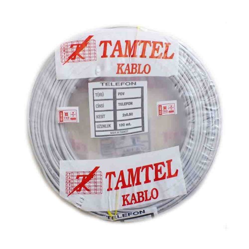 Tamtel 2x2x0.50mm Telefon Kablosu Bakır-100m