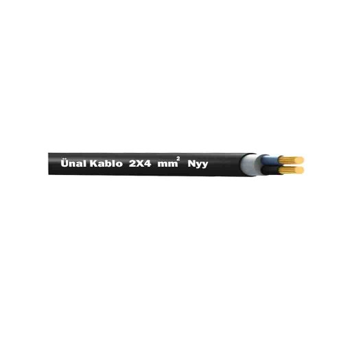 Ünal 2X4 mm NYY (Yeraltı) Kablo-1m