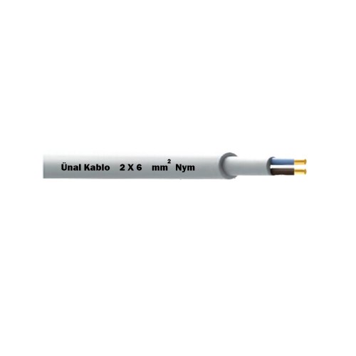 Ünal 2X6 mm NYM (Antigron) Kablo-1m