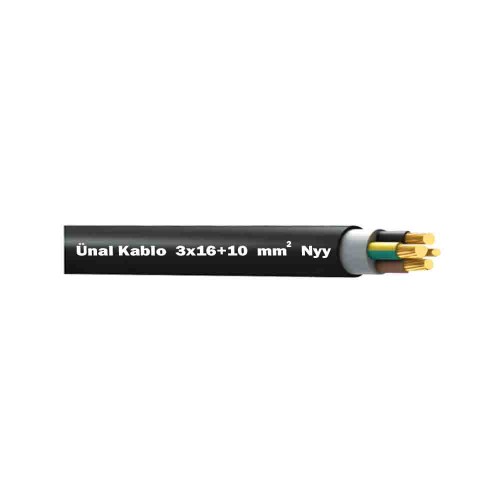 Ünal 3X16+10 mm NYY (Yeraltı) Kablo-1m