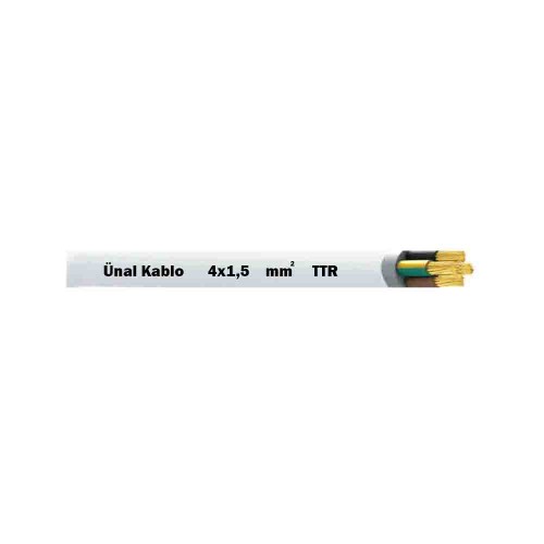 Ünal 4X1,5 mm TTR Kablo-1m (Beyaz)