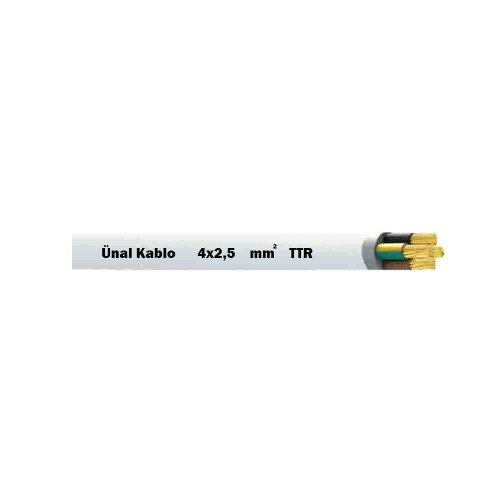 Ünal 4X2,5 mm TTR Kablo-1m (Beyaz)