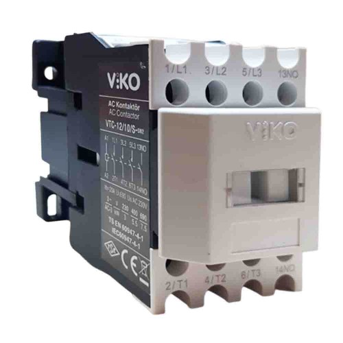 Viko 12A 5,5kW 1NO Güç Kontaktörü VTC-1210S