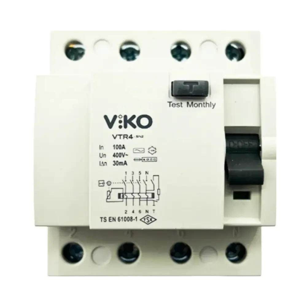 Viko 4x100a 30ma Trifaze Kaçak Akım Rölesi Vtr4-10030