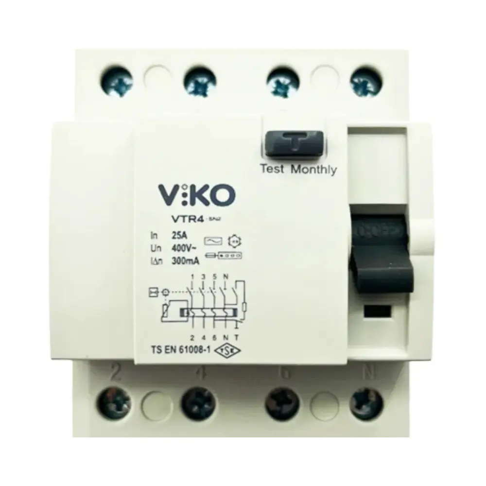  Viko 4x25a 300ma Trifaze Kaçak Akım Rölesi Vtr4-25300