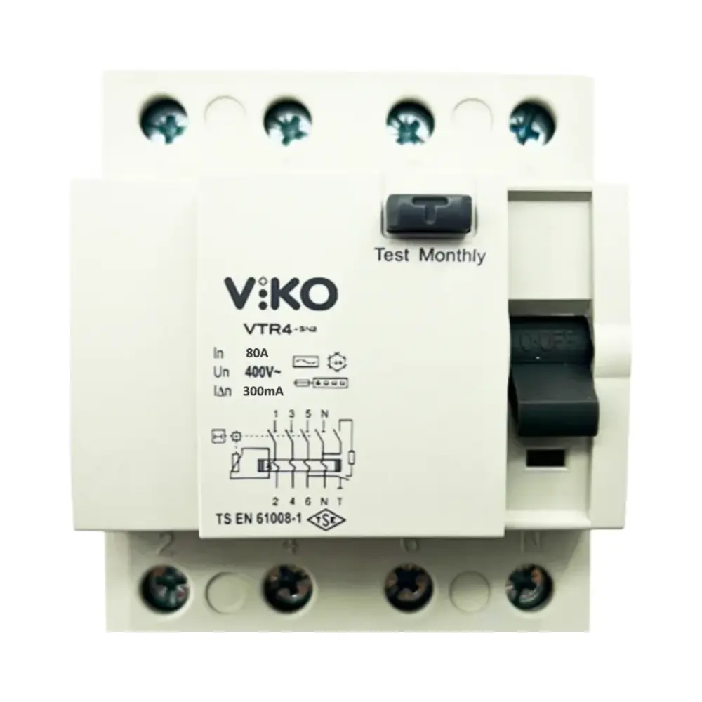 Viko 4x80a 300ma Trifaze Kaçak Akım Rölesi Vtr4-80300