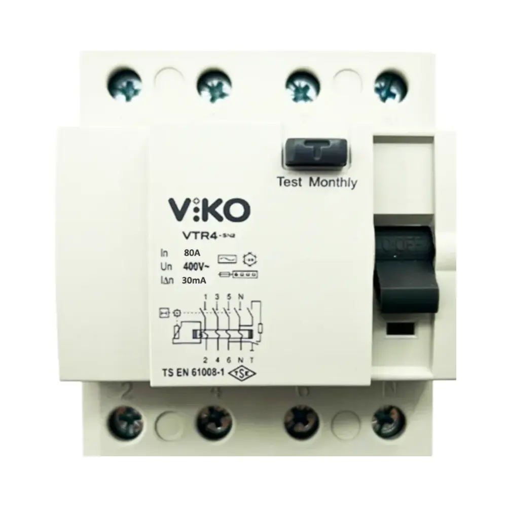Viko 4x80a 30ma Trifaze Kaçak Akım Rölesi Vtr4-8030