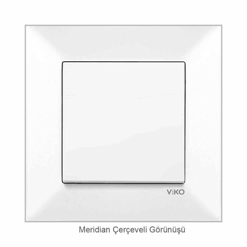 Viko Karre/Meridian Anahtar Mekanizma Beyaz (Çerçeve Hariç)