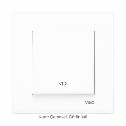 Viko Karre/Meridian Ara Vavien (Permütatör) Mekanizma Beyaz (Çerçeve Hariç)